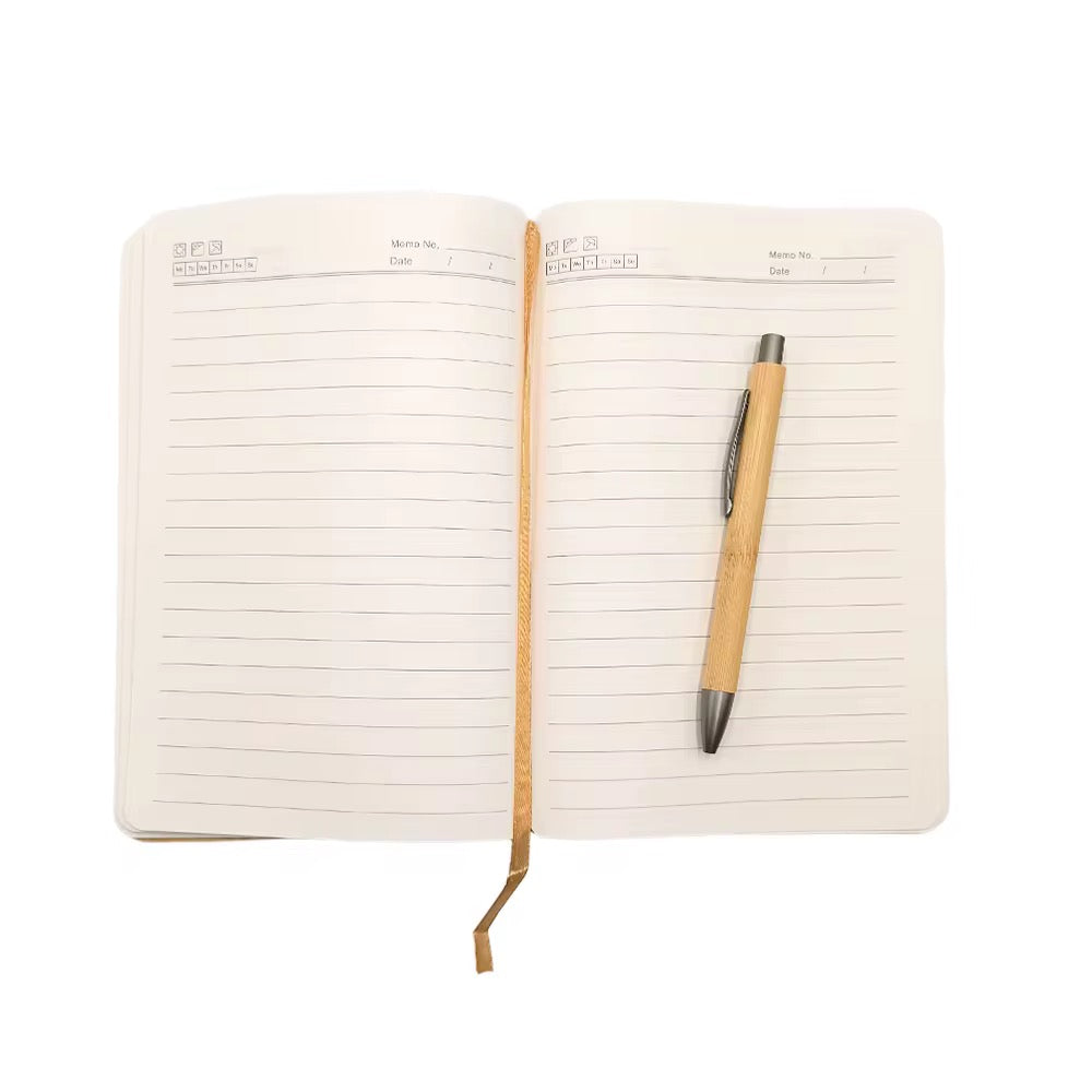 Conjunto Agenda e Caneta de Bamboo