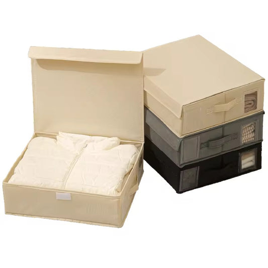 Caixa organizadora de lençóis e roupa