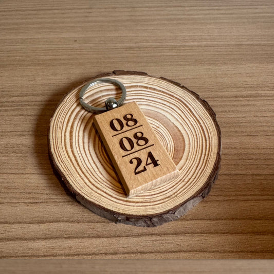 Chaveiro de madeira rectangular