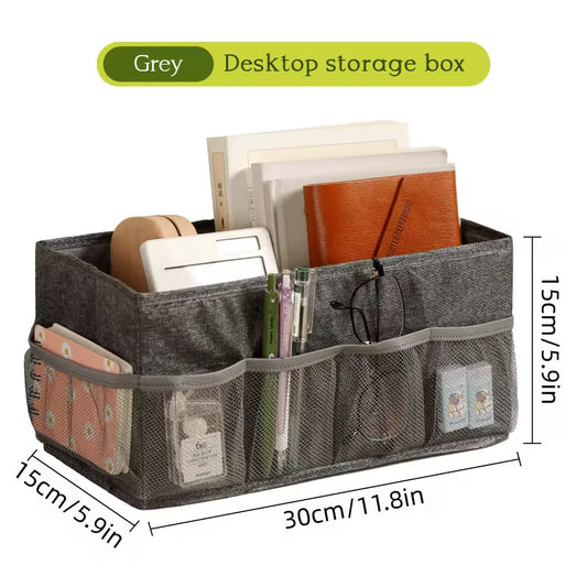 Caixa organizadora com compartimentos laterais