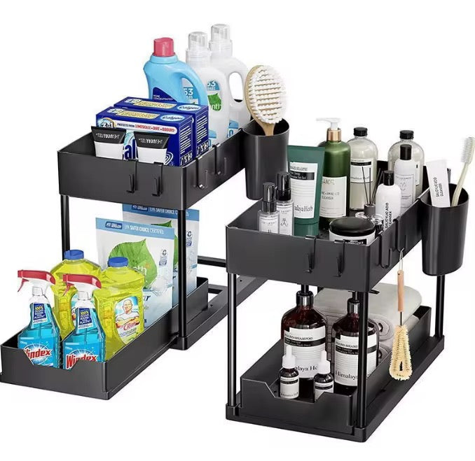 Organizador de 2 niveis com gaveta