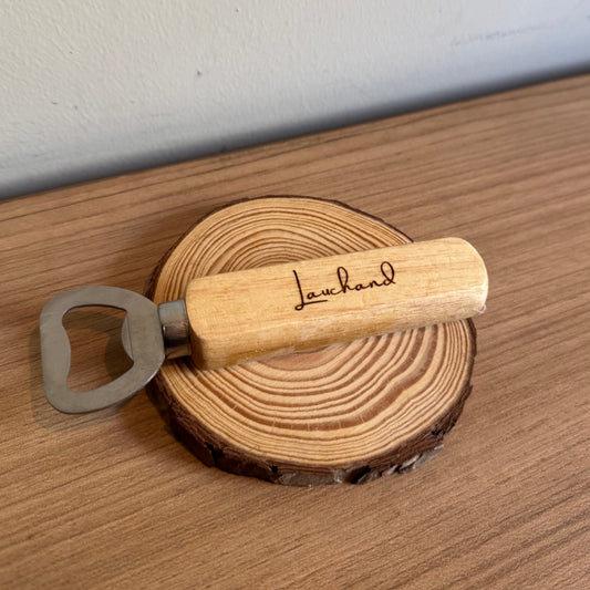 Abre-garrafas de madeira