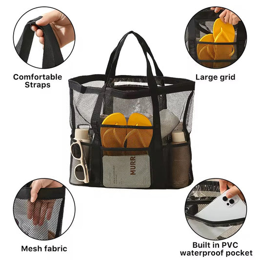 Saco de praia em malha